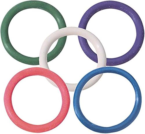 Spartacus Anillo de goma para pene de 1.25 pulgadas, paquete de 5 multicolores