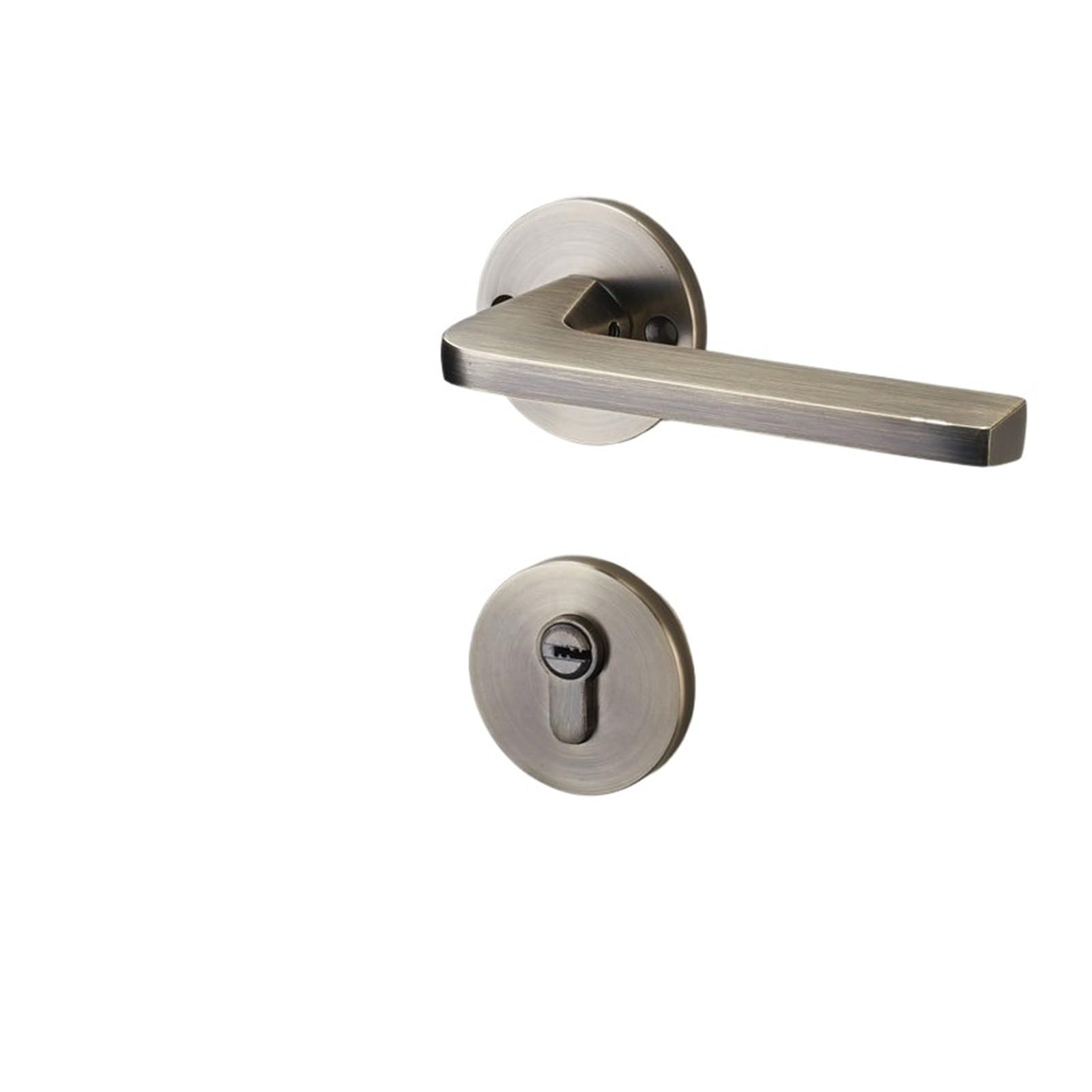 Cerradura magnética gris bronce C para puertas interiores de madera y dormitorio