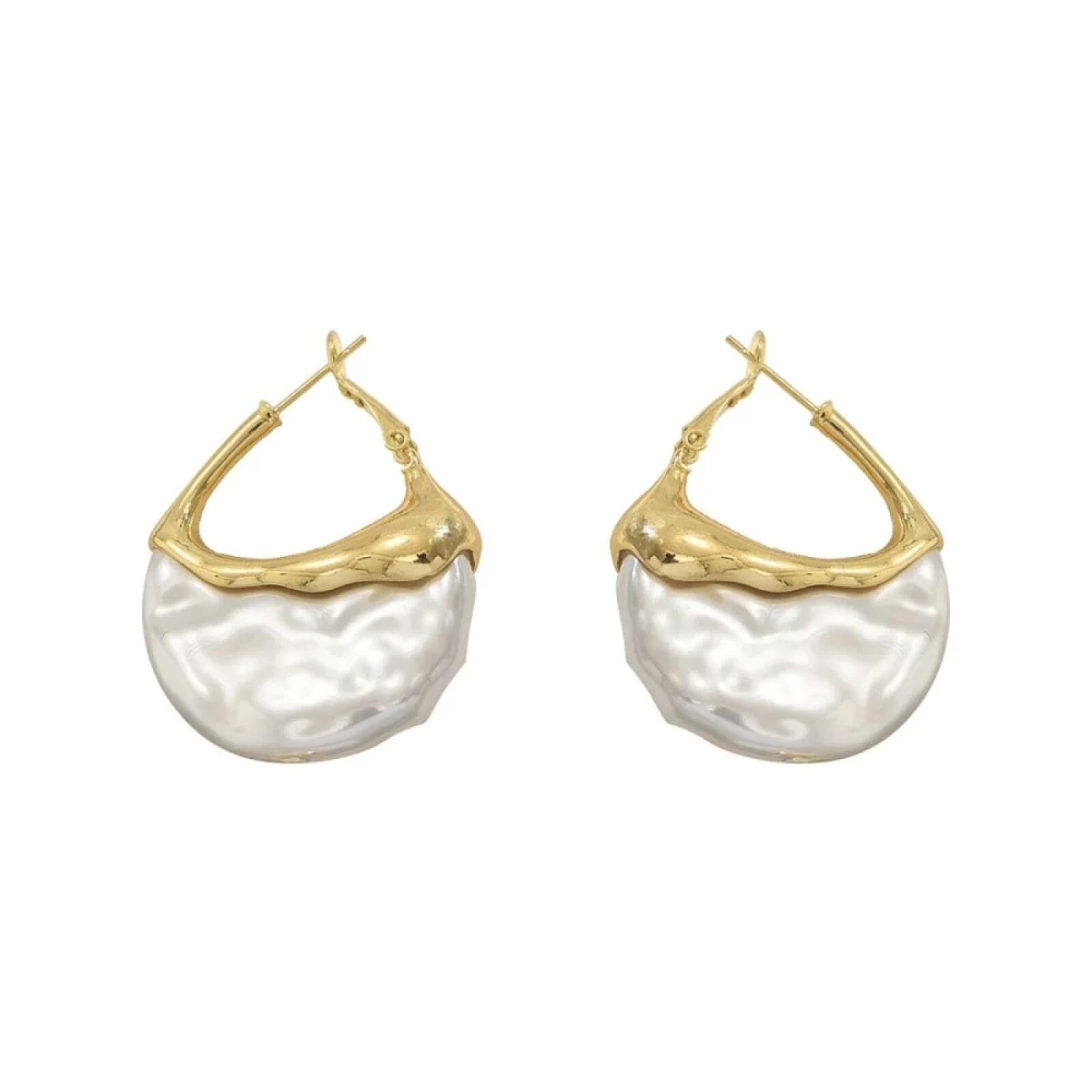 Pendientes de perlas estilo americano con temperamento de gama alta para mujer 6