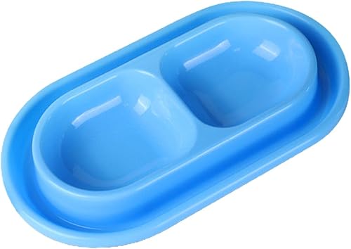 Miniatura 8 de Baoblaze Juego de cuencos de comida y agua para gatos en el exterior, fácil de limpiar, doble tazón de comida para mascotas, juego de cuencos para