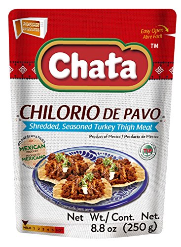 Chata Turkey Chilorio Seasoned Shredded Turkey Chilorio De Pavo Pouch 8.8 Ounces #TOP6