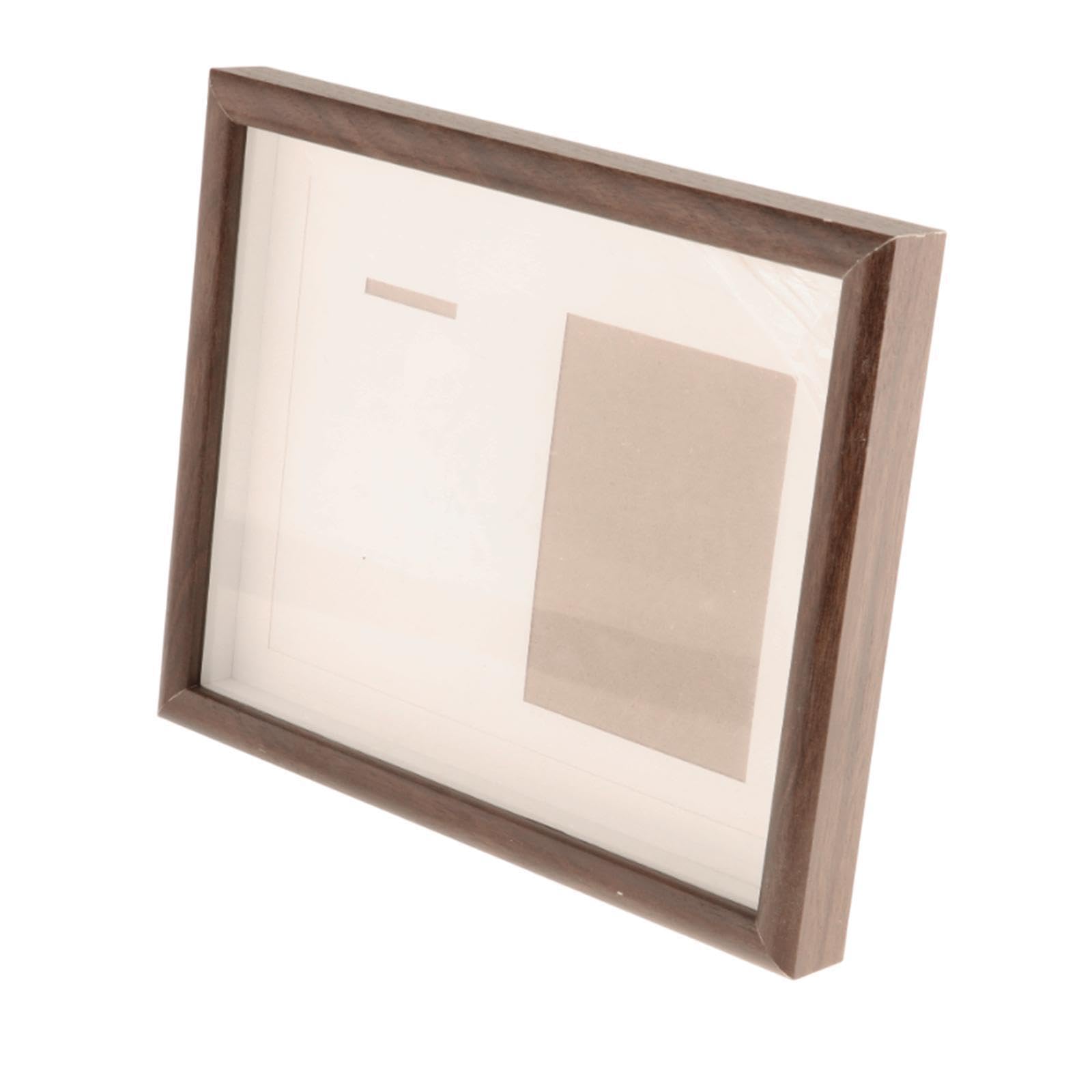 PIXZCSA Medal Storage Case Beautifully Crafted Rustic Frame Showcasing Athletic Achievements While Adding Aesthetic Value Wooden Medal Storage Shadow Box Frame For Runners, Walnut Color, 10 inch