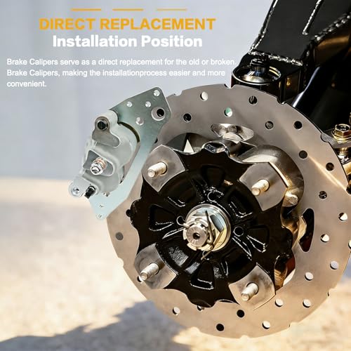 Image of GSPSCN 2Pcs Front & Left Right Brake Calipers w /Pads & Bracket for Polaris