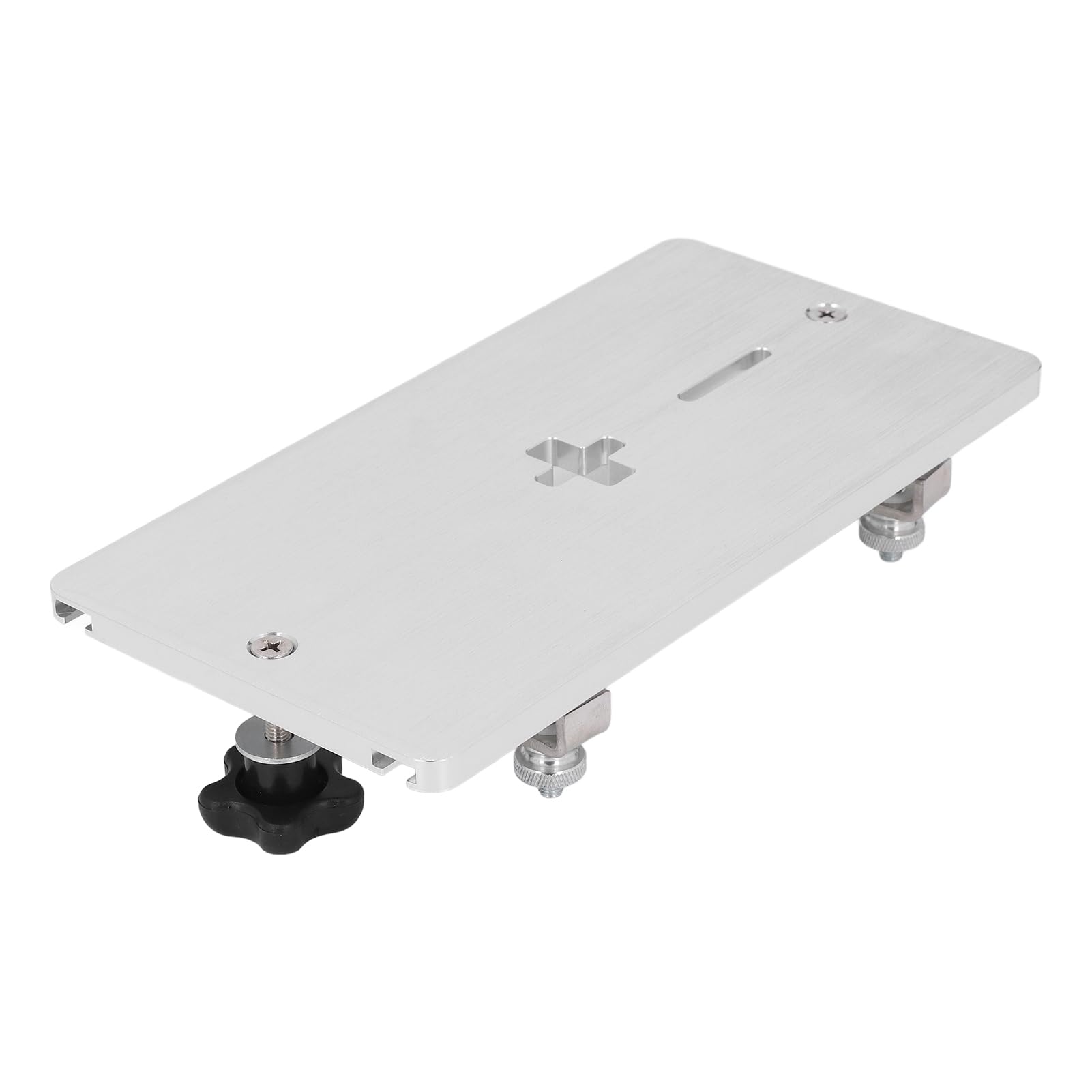 Bonbela Electric Jig Saw Flip Board Aluminum Alloy Router Table Insert Plate for Woodworking, Silver - Image 3