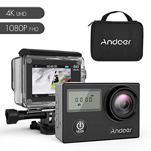 Andoer 4K WiFi Action Camera 2.31-inch Full HD LCD Touchscreen with 20MP Novatek