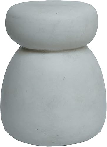 Miniatura 3 de Mecedora mecedora FCT53 - Mesa auxiliar moderna y ligera de hormigón diseñada con arte - Fácil de limpiar - Tamaño 14.10 x 14.90 x 18.50 pulgadas