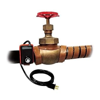 BriskHeat HSTAT301004 XtremeFLEX HSTAT Silicone Rubber Heating Tape With Adjustable Thermostat Controller, W x L 3 x 48-Inch, 120VAC