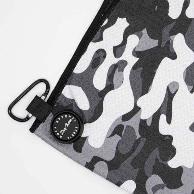 Generic Dirty Caddie Golf Towel (White and Grey Camo) - Image 2