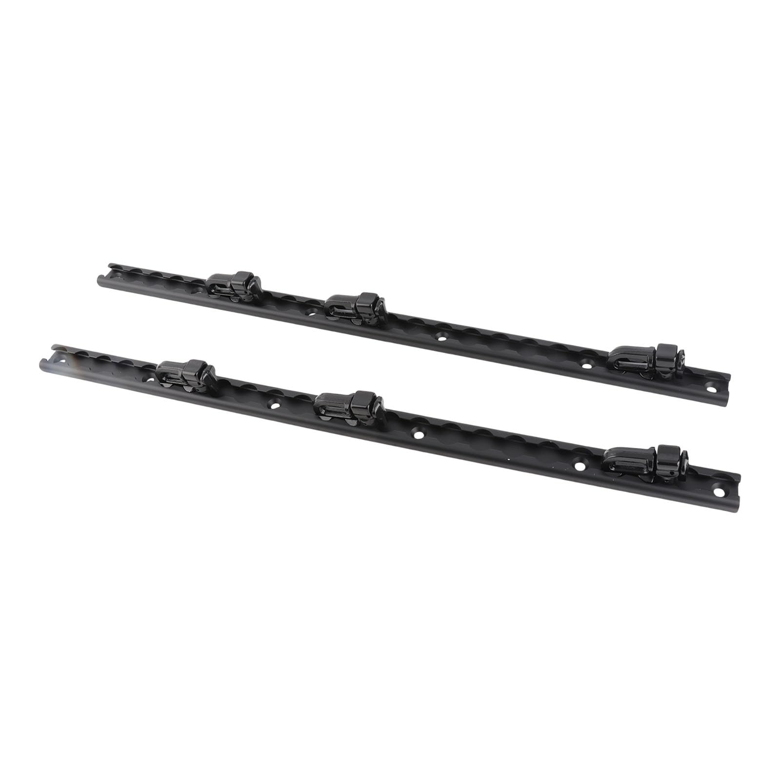 CHICIRIS L-Schienen-Zurrsystem, 4er-Pack Aluminiumschienen mit 8 Stahlringbeschlägen für LKWs, Anhänger, Pickups, Ladungssicherung