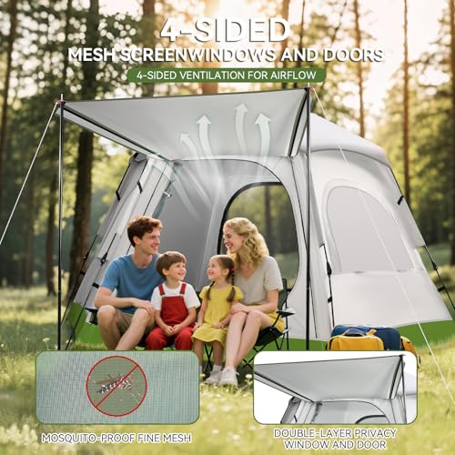 Carpa de camping instantánea para 2-4 personas miniatura 3