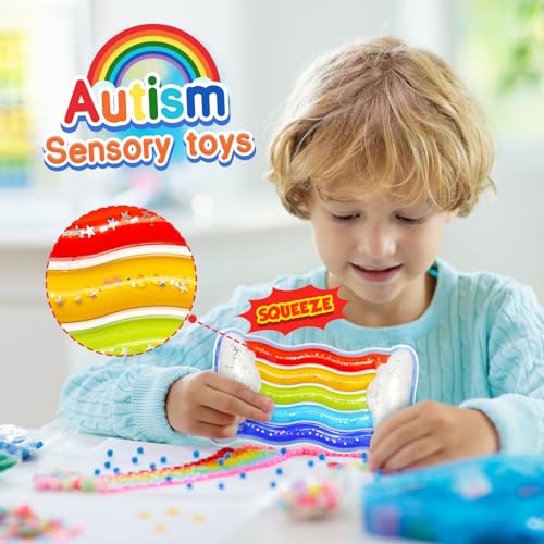 image for Demilong Squishy Sensory Toys for Kids - Fidget Toy Sensory Tube Fille