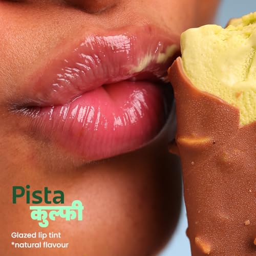 Image of Rivona Naturals Tinted Peptide Lip balm with SPF 30 (Pista Kulfi)
