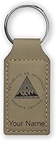 Vista 40 de LaserGram Llavero rectangular, bandera de Nicaragua, grabado personalizado incluido (azul oscuro)