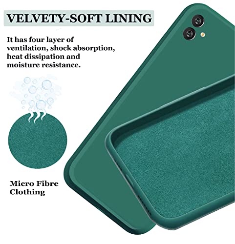 Image of A rtistque Liquid TPU Silicone Matte Shockproof Flexible with Camera Protection Soft Back Cover Case for Samsung Galaxy M13 5G - Green