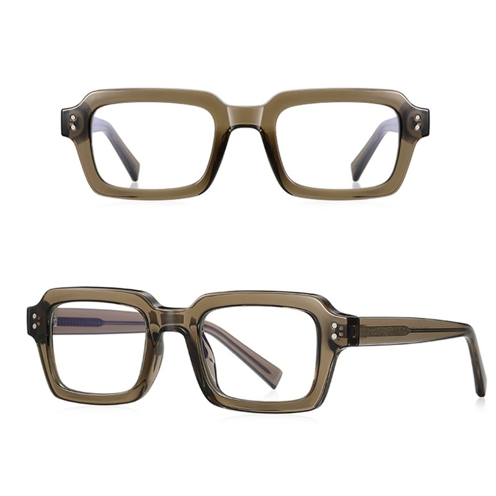 modne kwadratowe okulary z oprawką dla mężczyzn przezroczyste soczewki lekkie okulary dla kobiet octan unisex prezent