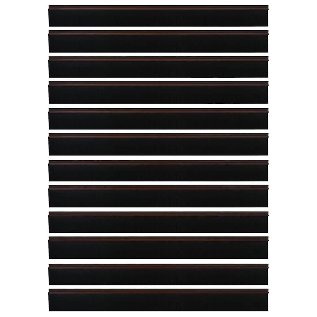 Guarnizioni autoadesive per porte, 12 pezzi, marrone, 100 cm, in lega di alluminio, resistenti alle intemperie, fonoassorbenti, isolanti, per interni, facili da montare, durevoli, design