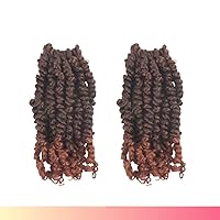 Vista 24 de BOHOBABE Cabello de Ganchillo Pre-retorcido Passion Twist de 14 Pulgadas Cabello Corto Ombré Gris Pre-enrollado de Ganchillo Passion Twist