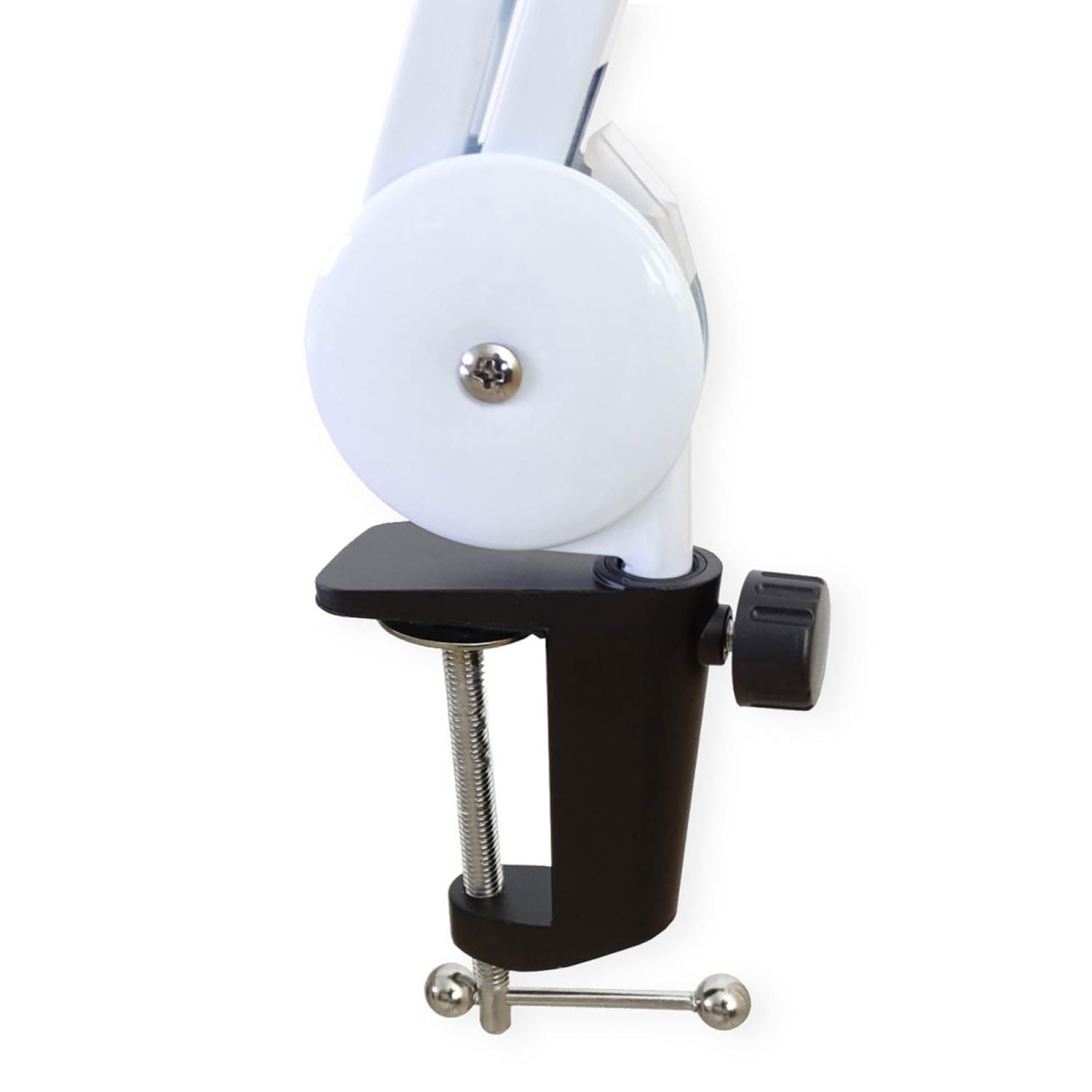 keepdrum MS138WH Gelenkarm-Stativ Weiss mit MS090B Multi-Mikrofon-Spinne Schwarz