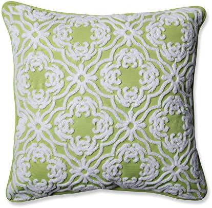 Pillow Perfect Outdoor/ Indoor Allee Lime 18" Throw pillow