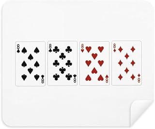 8 Heart Spade Diamond Club Pattern Cleaning Cloth Screen Cleaner 2pcs Suede Fabric