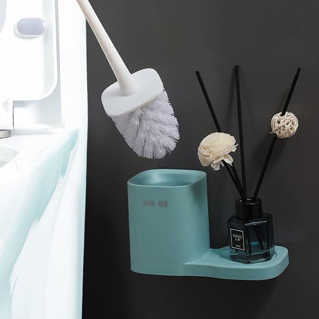 Escobilla Baño/Escobilla y Portaescobillas de Baño Escobillero de pared con mango largo, escobilla de baño de diseño Simple, juego de escobilla de baño for limpieza de esquinas muertas de baño Escobil