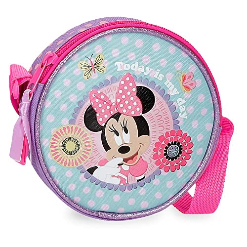 Disney Minnie Today Is My Day Bandolera Pequeña Morado 14X14X4 Cms Poliéster