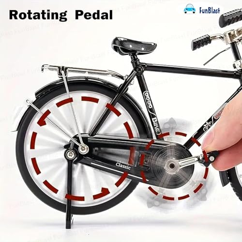 Image of FunBlast Vintage Mini Metal Bicycle - 1:18 Die-Cast Realistic Bicycle Model, Retro Alloy Classical Cycle Toy for Desktop Ornament, Home & Office Decor (Green)