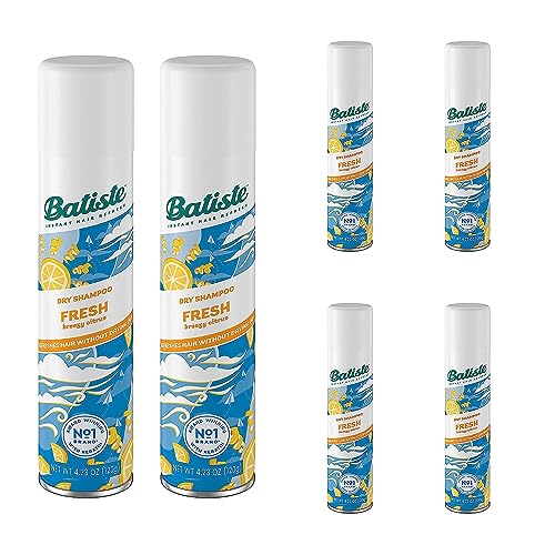 Batiste Dry Shampoo Fresh, Breezy Citrus Scent, Refreshes Hair Without Drying, 4.23 oz (Pack of 6)
