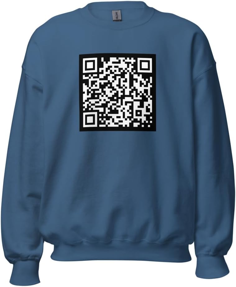 NG Show Me Them Titties Funny Scannable QR Code Unisex - Crew Neck Sweatshirt