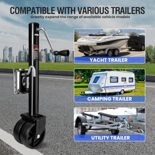 2000 lbs Dual Wheel Swivel Trailer Jack