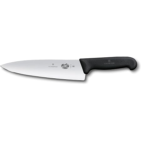Victorinox Fibrox Pro Chef's Knife, 8-Inch, Black, Including Protective Cover