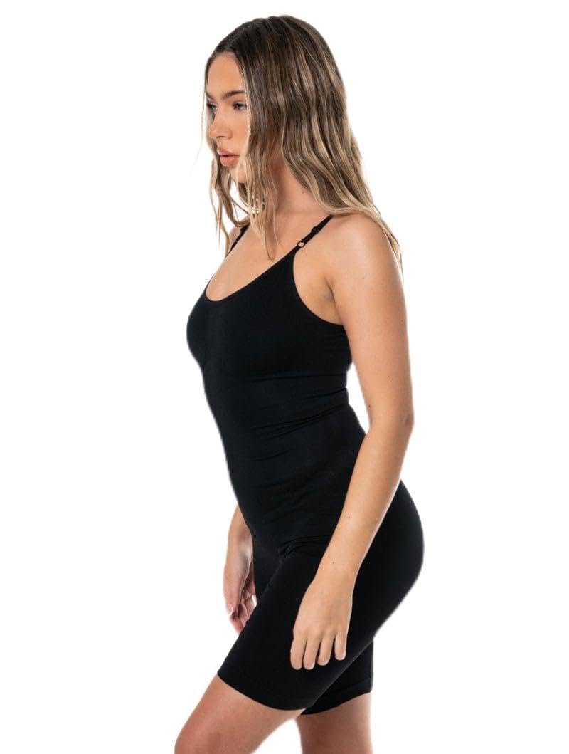 HeyShape Womens Seamless Tummy Control Waist Trainer Bodysuit - Full-Body Sculpting Shapewear with Round Neck