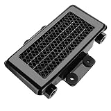 Enfriador de aceite, Akozon radiador de enfriamiento del enfriador de aceite del motor de aluminio de 65 ml para 100CC-250CC Motocicleta Dirt Bike ATV Reemplazar(Negro)