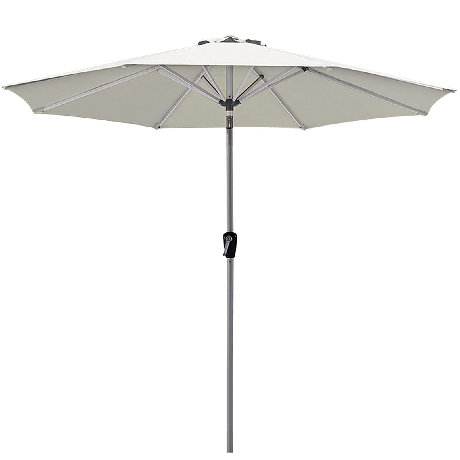 WDSOPK 2.7m Balcony Parasol Garden Outdoor Patio Umbrella,Suitable for Terrace Backyard Swimming Pool(White-A)
