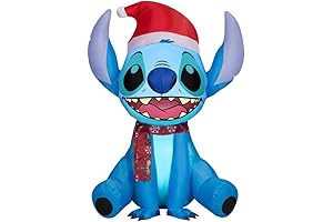 Epic Christmas Stitch Inflatable with Santa Hat