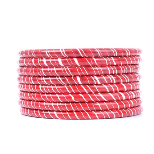 Image of Lac Bangle Set For Women and Girls | Jaipuri Lakh Lehariya Chudi Set | Rajasthani Traditional Chuda |Set of 8