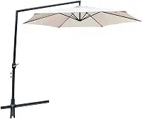 Ombrelone Suspenso Base Lateral 3 Metros Branco Importway