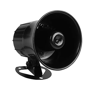 Sirena 120Db 12V Altavoz Alarma Exterior 115Db DC 12V Alambre Bocina Fuerte Alarma Sirena Electrónica de Coche para Seguridad Al Aire Libre