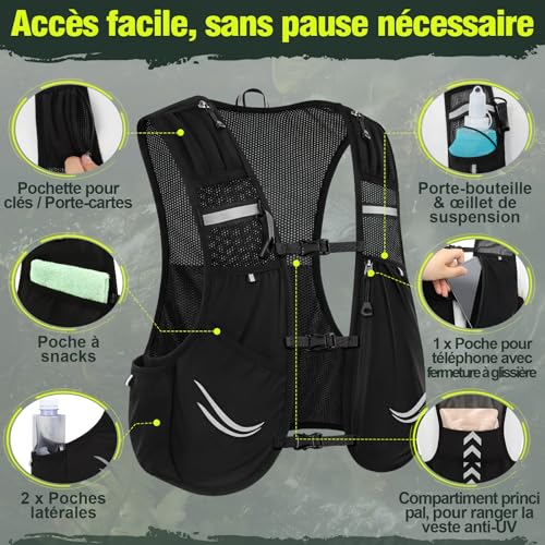 Gilet hydratation running de qualité supérieure et finitions soignées - 3