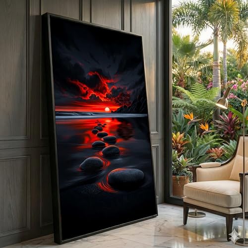 Tableau Chemin au coucher du soleil pour créer un salon zen et cosy