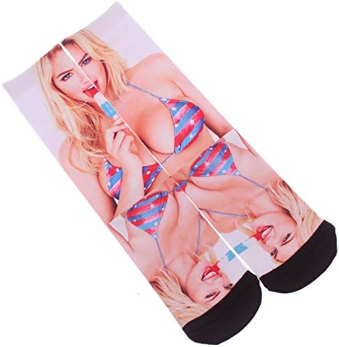 Double Cross Bikini Lollipop Chick Sublimated Crew Socks