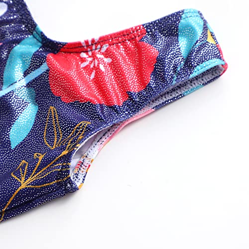 HOZIY Gymnastics Leotards for Girls Toddlers Kids Sleeveless Tumbling Outfits for Dance Print
