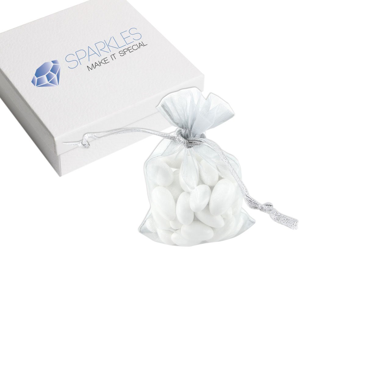 Sparkles Make It Special 25-pcs 4 x 6 Inch Organza Favor Bags Wedding Party Gift Pouches Silver