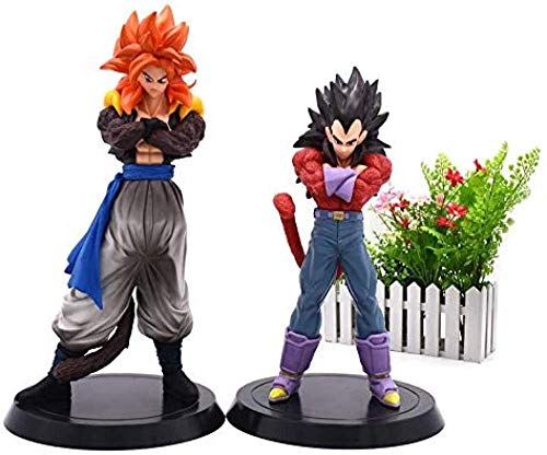 Lifelike 2 Stück / Set Anime Dragon Ball GT ActionFigur Super Saiyajin Goku Kakarotto Vegeta Gogeta...