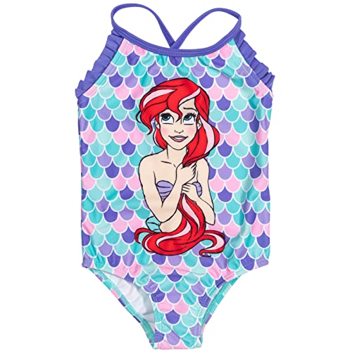 Disney 7052816LM-2T Princess Ariel Toddler Girls One Piece Bathing Suit Bikini Top Rash Guard Swim Skirt Modest Swimsuit And Bottom 2T thumb #2
