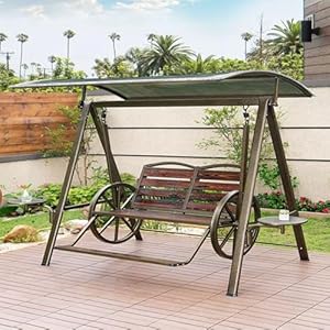 Generisch Outdoor Verandaschaukel mit Sonnenschutz