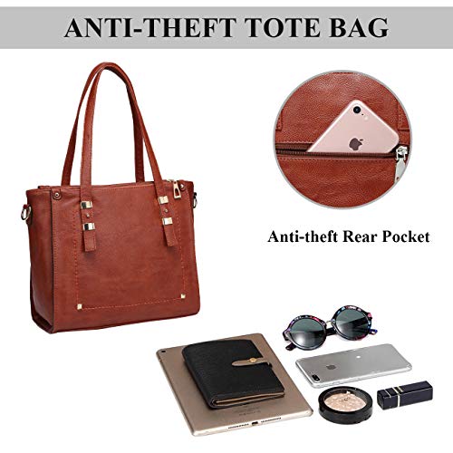 Tote-Bag-for-WomenVASCHY-Faux-Leather-Top-Handle-Triple-Compartment-Satchel-Work-Handbag-Purse-for-Ladies-with-Little-Pouch
