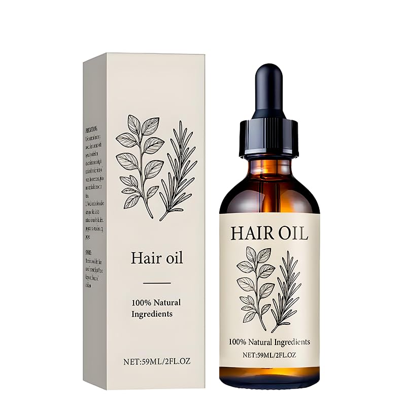 Organic Hair Growth Oil with Herbal Infusion, Natural Scalp Treatment for Thinning Hair & Edges, Nourishing Botanical Oil for Dry Scalp, All Hair Types (01)