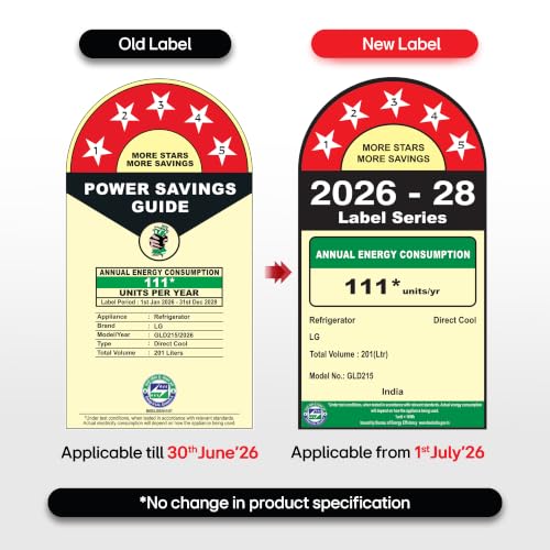 Image of LG 201 L, 5 Star, Smart Inverter, Direct Cool Single Door Refrigerator (GLD2156ZHEL, Emerald Lotus, Runs on a Home Inverter, Solar Smart, Base stand with Drawer, Fit Max Chiller Tray, 2026 Model)