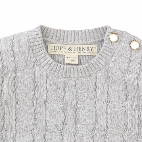 Image of Hope & Henry Girls Cable Front Pullover Sweater
